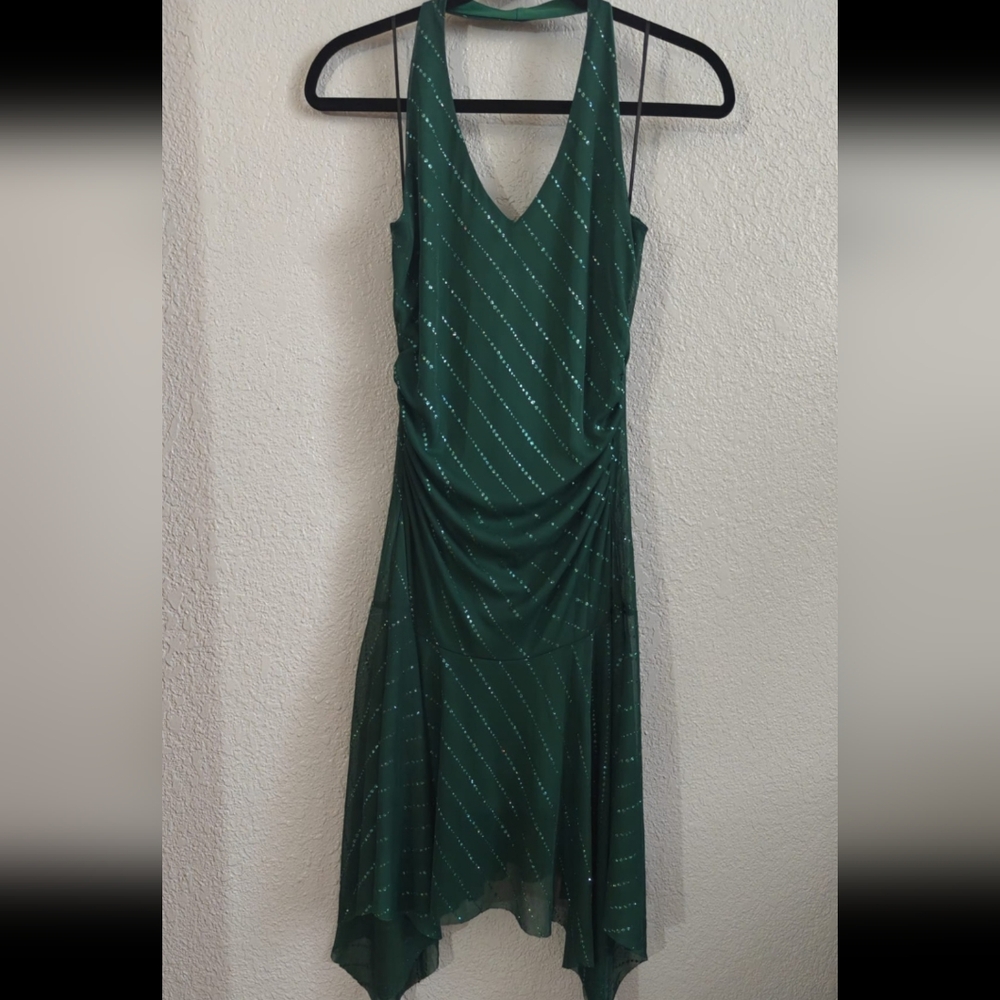 Y2K Green Halter Midi Dress